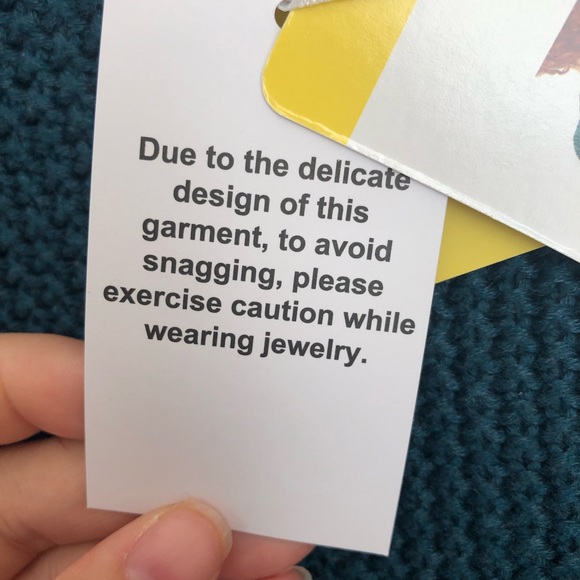 NWT Jessica Simspon Ladies' Woven Knit Roll Neck Sweater Small Teal - Picture 9 of 12